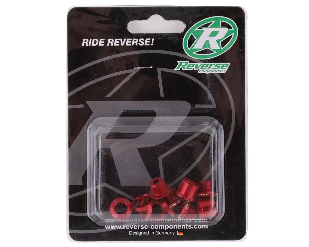 Reverse Components Chainring Bolt Set (Red) (4 Pack) - view 2